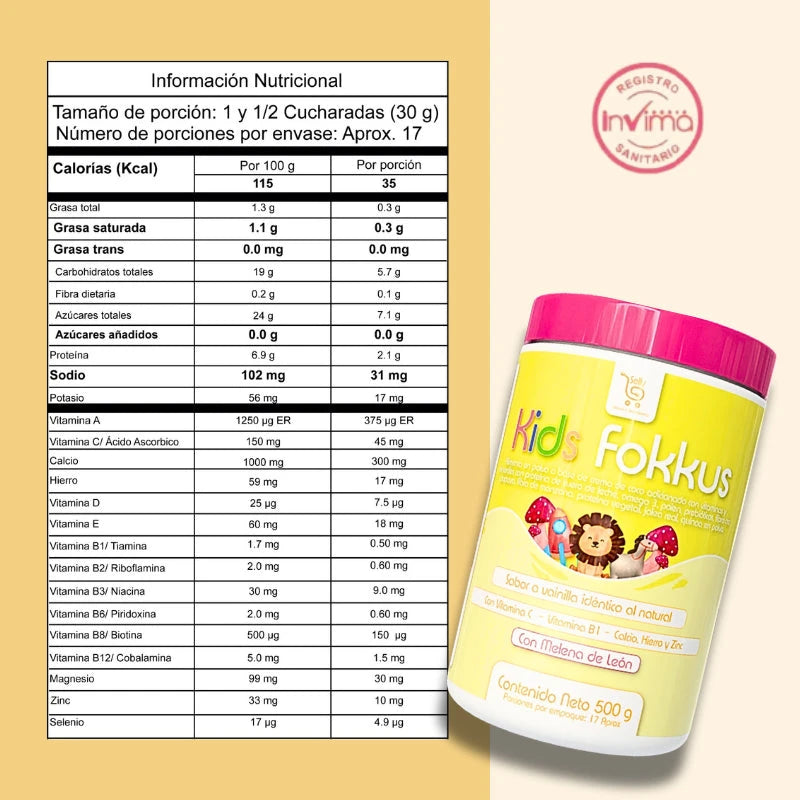 FOKUS KIDS · Batido Nutricional Infantil